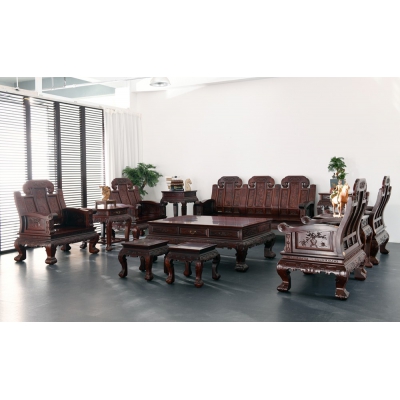 A0402凤凰如意沙发 巴里黄檀