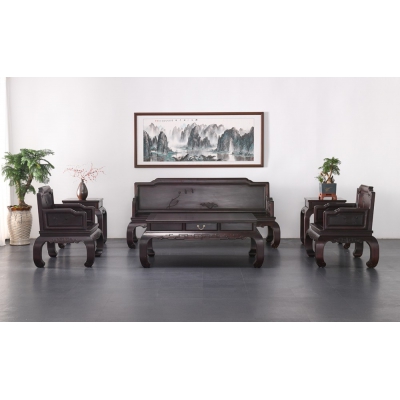 A0515-苏式檀雕沙发-染料紫檀