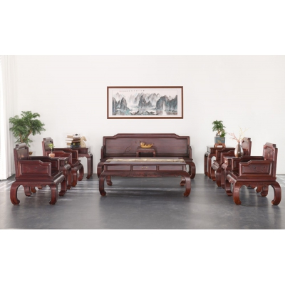 A0502苏式檀雕沙发  巴里黄檀