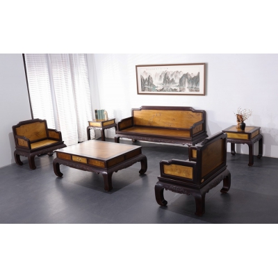 A0521+14 苏式檀雕沙发 柬酸+金丝楠