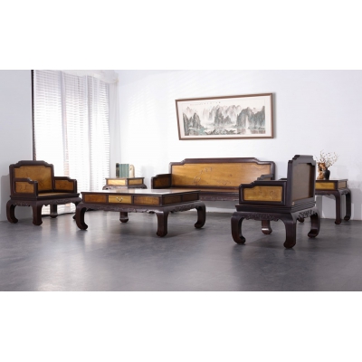 A0521+14 苏式檀雕沙发 柬酸+金丝楠