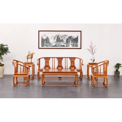 A1303皇宫椅沙发6件套  缅花