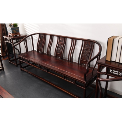 A1701-圈椅沙发-大红酸枝