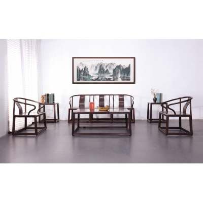 A2115 新圈椅沙发 染料紫檀