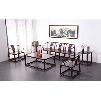 A2115 新圈椅沙发 染料紫檀