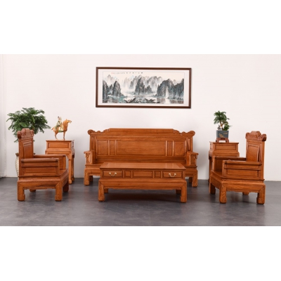 A3103--素面兰亭序沙发--缅花