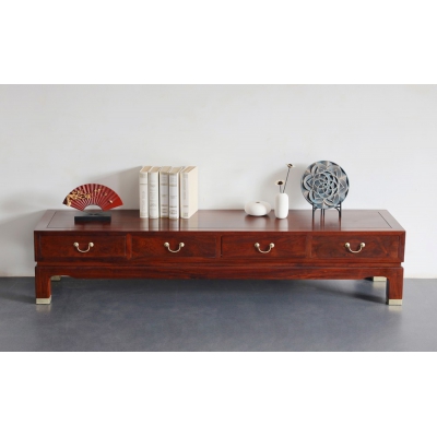 B0421 新中式四抽电视柜 柬埔寨酸枝