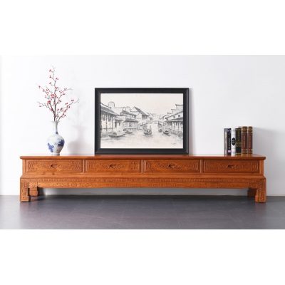 B3203 兰亭序系列电视柜 缅甸花梨