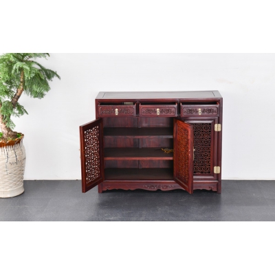 Q0402 三门鞋柜 巴里黄檀