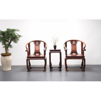 K0302-皇宫椅带几-巴里黄檀