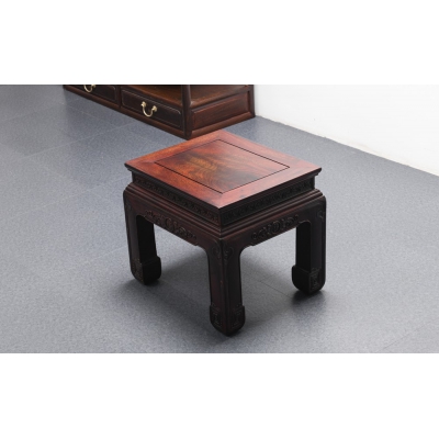 K0615-方凳-染料紫檀