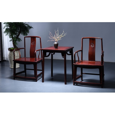 K0415 扇面南官帽椅 染料紫檀