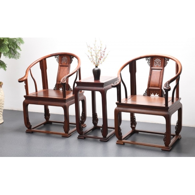 K0302-皇宫椅带几-巴里黄檀