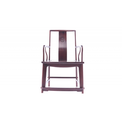 K0415 扇面南官帽椅 染料紫檀