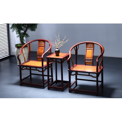 K2302+14-圈椅带几--巴里黄檀+金丝楠