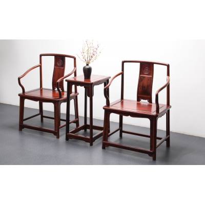 K2502-南宫椅带几-巴里黄檀