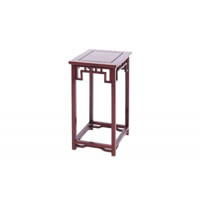 K2702+17-镶黄杨官帽椅带几-巴里黄檀+黄杨木