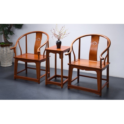 K2903 圈椅带几  缅花