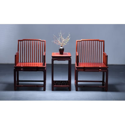 K3102-梳背椅带几-巴里黄檀