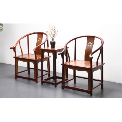 K2902+14-圈椅带几-巴里黄檀+金丝楠