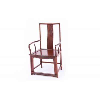 K3702 扇形官帽椅带几 巴里黄檀