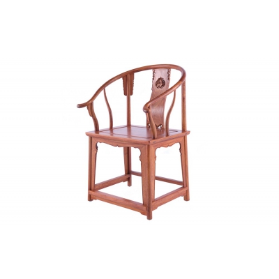 K5003 背雕麒麟圈椅带几 缅甸花梨