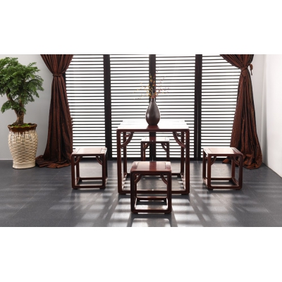 E0502 明式霸王枨方桌 巴里黄檀