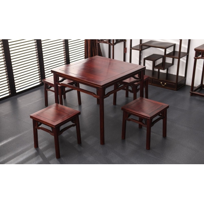 E2702 方桌带凳 巴里黄檀
