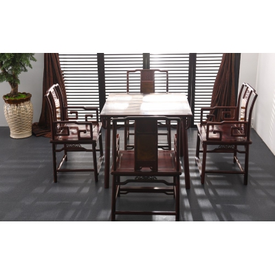 E4302 苏式南官帽椅配方桌 巴里黄檀