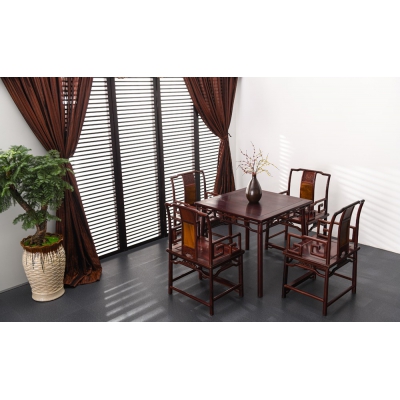 E4302 苏式南官帽椅配方桌 巴里黄檀