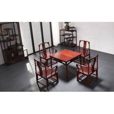 H3902-休闲方桌带椅-巴里黄檀