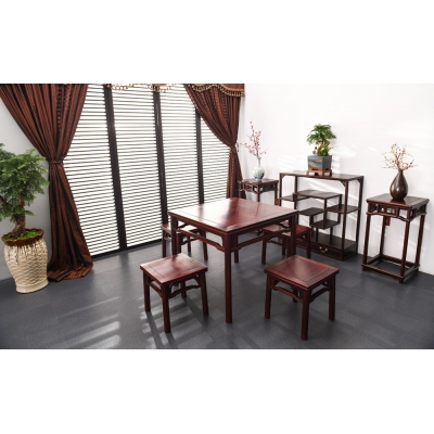 E2702 方桌带凳 巴里黄檀