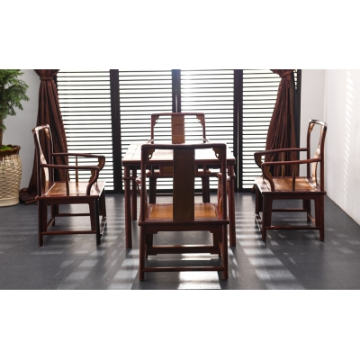 H3902+14 休闲方桌 巴里黄檀+金丝楠