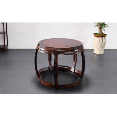 E1201-鼓形餐桌-大红酸枝