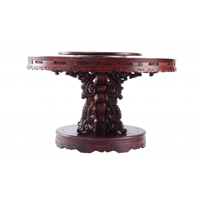 E1302 1.28M圆餐桌带椅 巴里黄檀