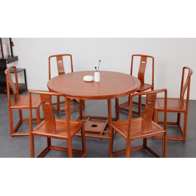 E1803 新明式餐桌-缅甸花梨