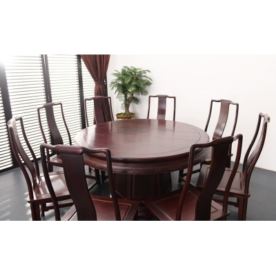 E4515 1.38M六角圆桌  染料紫檀