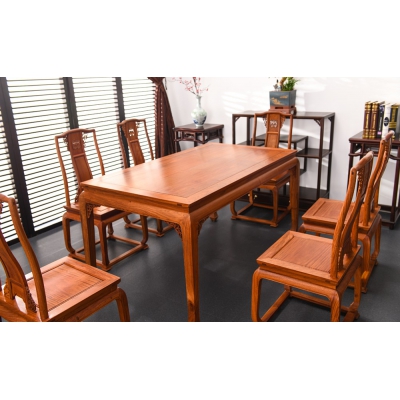 E0203 如意腿餐桌 缅花