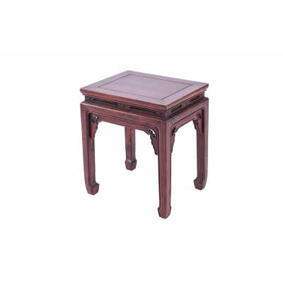 E0815 马蹄足长方桌 染料紫檀