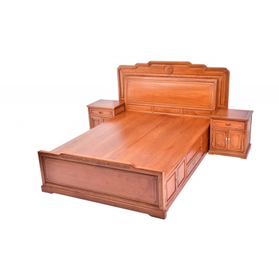 L0303 1.5M万事如意大床 缅甸花梨