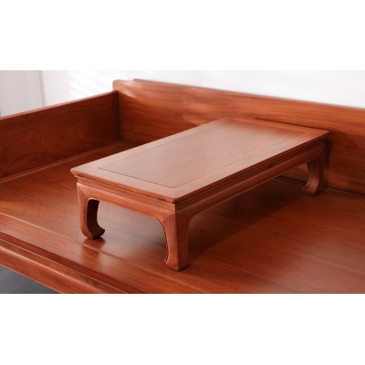 N1203 明式马蹄三围罗汉床 缅花