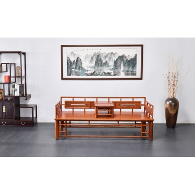 N1003-明式罗汉床-缅甸花梨