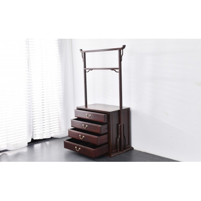 R0215 四屉衣架 染料紫檀