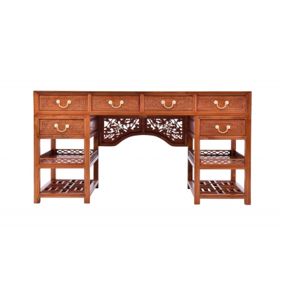 I0703 八宝写字台 缅甸花梨