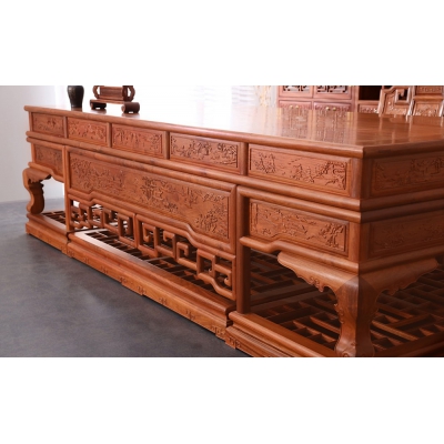 I0903-3M大写字台2 缅甸花梨