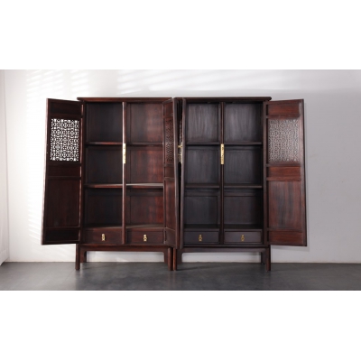 G0502 对开门五抹圆角柜 花枝