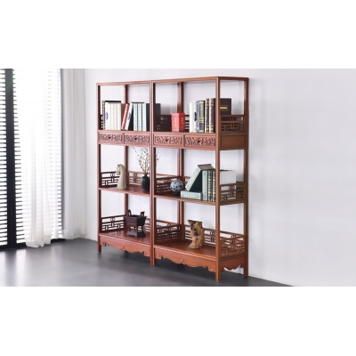 HJ0303 书架 缅甸花梨
