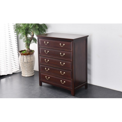 Q2415 素面五斗柜 染料紫檀