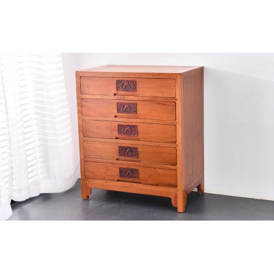 Q2603 镶嵌五斗柜 缅甸花梨