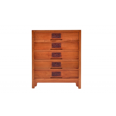 Q2603 镶嵌五斗柜 缅甸花梨